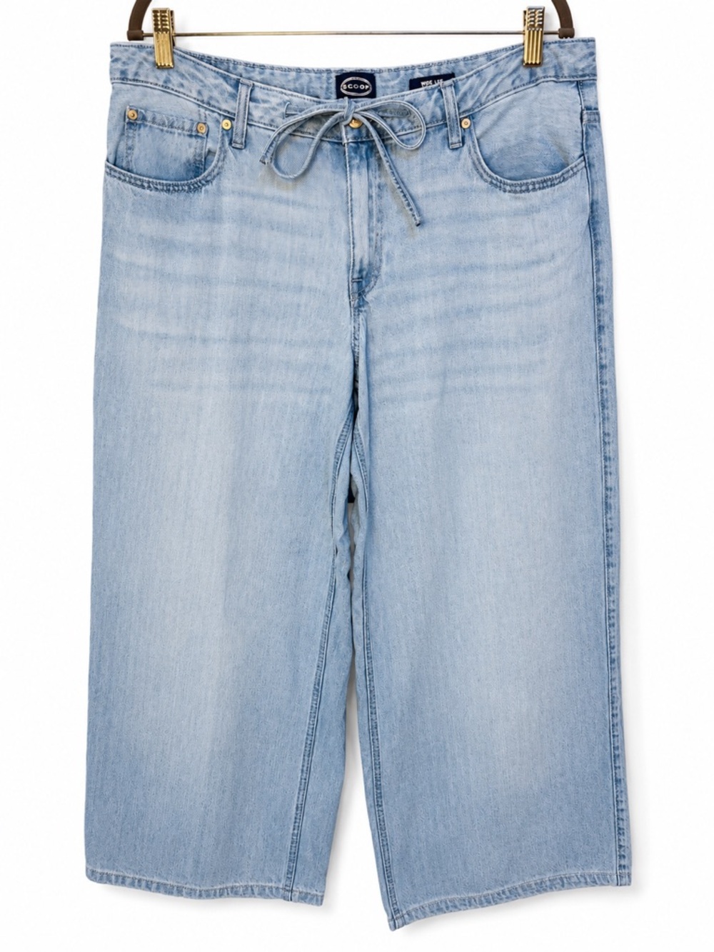 AGOLDE Light Blue Wide Leg Denim Pants